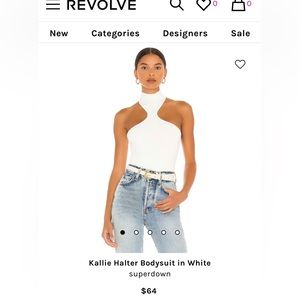 White high neck body suit